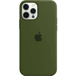 Piyasa Sepeti Apple iPhone 11 Pro Uyumlu Logolu Içi Kadife Altı Açık Lansman  Haki Silikon Kılıf
