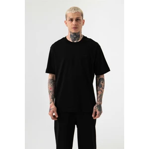Relaxed Basıc Pamuklu T-Shırt Siyah