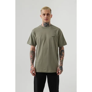 Relaxed Basıc Ince Pamuklu T-Shırt Haki