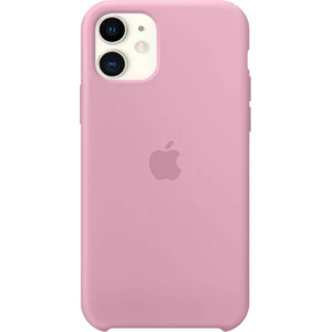Piyasa Sepeti Apple iPhone 11 Uyumlu Logolu Içi Kadife Altı Açık Lansman Light Pink Silikon Kılıf