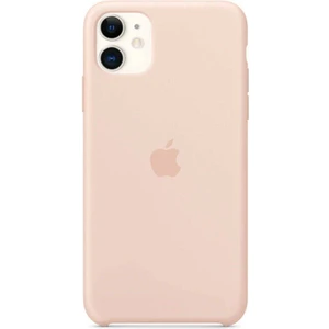Piyasa Sepeti Apple iPhone 11 Uyumlu Logolu Içi Kadife Altı Açık Lansman Kum Pembe Pink Sand Silikon Kılıf