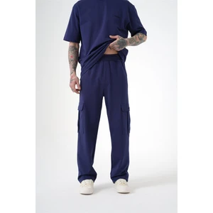 Relaxed Kargo Cepli Baggy Eşofman Gece Mavisi