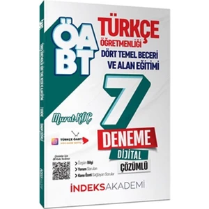 İndeks Akademi Yayıncılık 2023 ÖABT Türkçe Dört Temel Beceri ve Alan Eğitimi 7 Deneme
