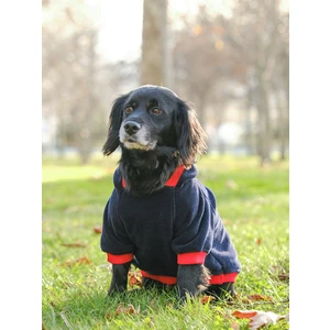 Peti Tailor Büyük Irk Lacivert-Kırmızı Polar Sweatshirt Pops