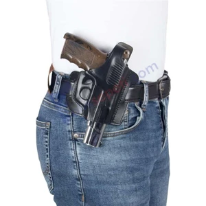 Cz 75 Deri Tabanca Kılıfı Siyah Baskılı Açık