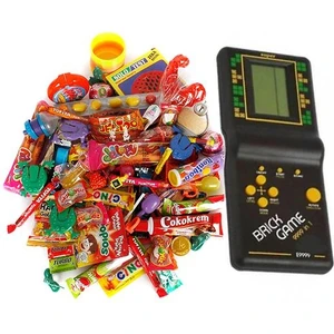 Nostaljik Lezzetler Yılbaşı Nostaljik  Kutusu Siyah Tetrisli Büyük Boy 80'ler 90'lar