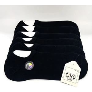 Ciho Socks Daily Kadın 6 Çift Pürüzsüz Siyah Modal Soft Touch  Görünmez Sneaker Patik Çorap