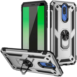 Huawei Mate 10 Lite Kılıf Ultra Koruyan Yüzüklü Tank Stand Olan Mıknatıslı Voyotank