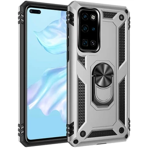 Huawei P40 Kılıf Ultra Koruyan Yüzüklü Tank Stand Olan Mıknatıslı Voyotank