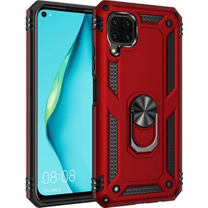 Huawei P40 Lite Kılıf Ultra Koruyan Yüzüklü Tank Stand Olan Mıknatıslı Voyotank