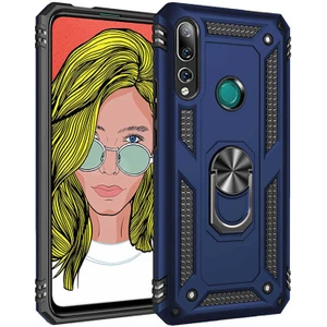 Huawei Y9 Prime 2019 Kılıf Ultra Koruyan Yüzüklü Tank Stand Olan Mıknatıslı Voyotank