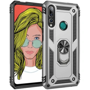 Huawei Y9 Prime 2019 Kılıf Ultra Koruyan Yüzüklü Tank Stand Olan Mıknatıslı Voyotank