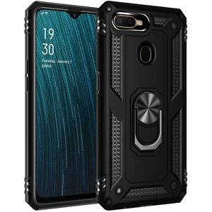 Oppo A5S Kılıf Ultra Koruyan Yüzüklü Tank Stand Olan Mıknatıslı Voyotank