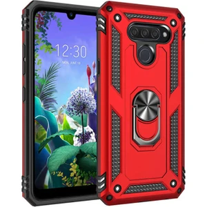 Lg Q60 Kılıf Ultra Koruyan Yüzüklü Tank Stand Olan Mıknatıslı Voyotank