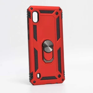 Samsung Galaxy A10 Kılıf Ultra Koruyan Yüzüklü Tank Stand Olan Mıknatıslı Voyotank