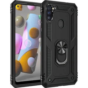 Samsung Galaxy A11 Kılıf Ultra Koruyan Yüzüklü Tank Stand Olan Mıknatıslı Voyotank