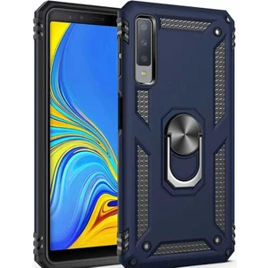Samsung Galaxy A7 2018 Kılıf Ultra Koruyan Yüzüklü Tank Stand Olan Mıknatıslı Voyotank