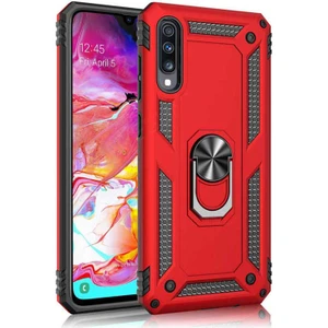 Samsung Galaxy A30S Kılıf Ultra Koruyan Yüzüklü Tank Stand Olan Mıknatıslı Voyotank