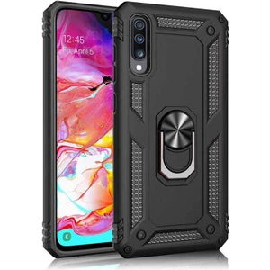 Samsung Galaxy A30S Kılıf Ultra Koruyan Yüzüklü Tank Stand Olan Mıknatıslı Voyotank