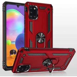 Samsung Galaxy A31 Kılıf Ultra Koruyan Yüzüklü Tank Stand Olan Mıknatıslı Voyotank