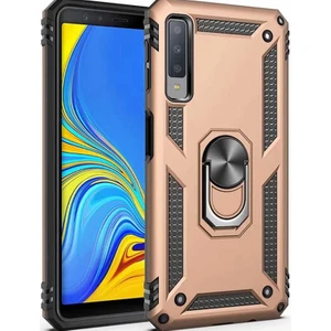 Samsung Galaxy A7 2018 Kılıf Ultra Koruyan Yüzüklü Tank Stand Olan Mıknatıslı Voyotank