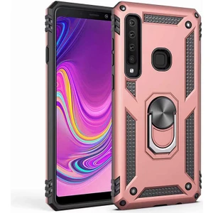 Samsung Galaxy A9 2018 Kılıf Ultra Koruyan Yüzüklü Tank Stand Olan Mıknatıslı Voyotank