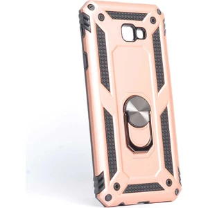 Samsung Galaxy J4 Plus Kılıf Ultra Koruyan Yüzüklü Tank Stand Olan Mıknatıslı Voyotank