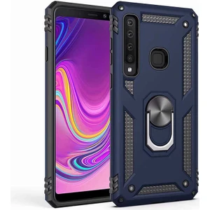 Samsung Galaxy A9 2018 Kılıf Ultra Koruyan Yüzüklü Tank Stand Olan Mıknatıslı Voyotank