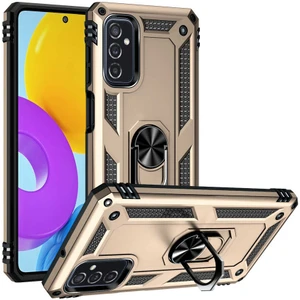 Samsung Galaxy M52 Kılıf Ultra Koruyan Yüzüklü Tank Stand Olan Mıknatıslı Voyotank
