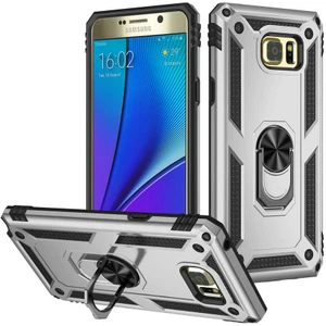 Samsung Galaxy Note 5 Kılıf Ultra Koruyan Yüzüklü Tank Stand Olan Mıknatıslı Voyotank