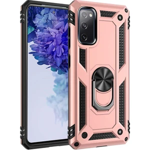 Samsung Galaxy S20 Fe Kılıf Ultra Koruyan Yüzüklü Tank Stand Olan Mıknatıslı Voyotank