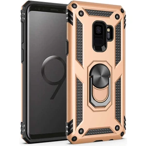 Samsung Galaxy S9 Kılıf Ultra Koruyan Yüzüklü Tank Stand Olan Mıknatıslı Voyotank