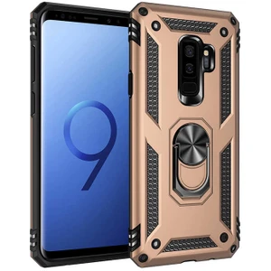 Samsung Galaxy S9 Plus Kılıf Ultra Koruyan Yüzüklü Tank Stand Olan Mıknatıslı Voyotank