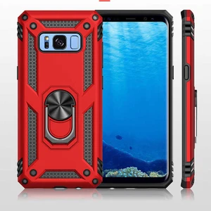 Samsung Galaxy S8 Kılıf Ultra Koruyan Yüzüklü Tank Stand Olan Mıknatıslı Voyotank