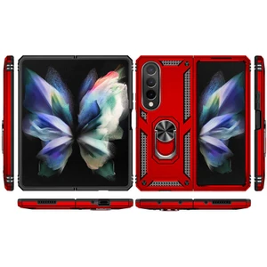 Samsung Galaxy Z Fold 4 Kılıf Ultra Koruyan Yüzüklü Tank Stand Olan Mıknatıslı Voyotank