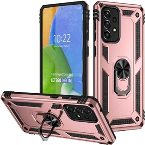 Samsung Galaxy A73 Kılıf Ultra Koruyan Yüzüklü Tank Stand Olan Mıknatıslı Voyotank
