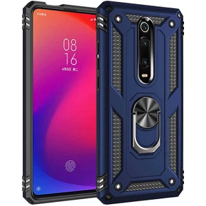Xiaomi Mi 9t Kılıf Ultra Koruyan Yüzüklü Tank Stand Olan Mıknatıslı Voyotank