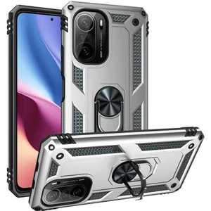 Xiaomi Redmi K40 Kılıf Ultra Koruyan Yüzüklü Tank Stand Olan Mıknatıslı Voyotank