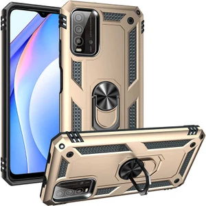 Xiaomi Redmi 9t Kılıf Ultra Koruyan Yüzüklü Tank Stand Olan Mıknatıslı Voyotank