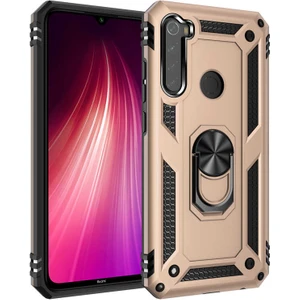 Xiaomi Redmi Note 8 Kılıf Ultra Koruyan Yüzüklü Tank Stand Olan Mıknatıslı Voyotank
