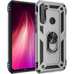Xiaomi Redmi Note 8 Kılıf Ultra Koruyan Yüzüklü Tank Stand Olan Mıknatıslı Voyotank