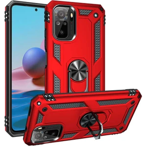 Xiaomi Redmi Note 10S Kılıf Ultra Koruyan Yüzüklü Tank Stand Olan Mıknatıslı Voyotank