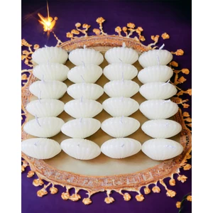 Erse Home 24 Adet Dekoratif Mini Istiridye Mum Seti