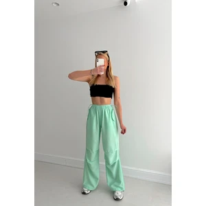 Cof Butik Paça Lastikli Paraşüt Pantolon Mint