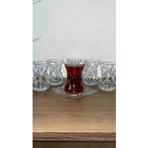 Kesme Polo Desenli Çay Seti