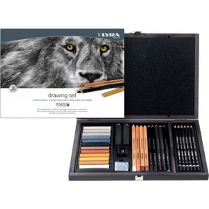 Drawing Çizim Seti 31 Parça Ahşap Kutulu