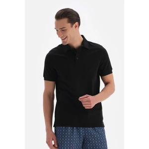 Siyah Pike Polo Yaka Tişört