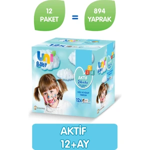 Uni Baby Aktif Islak Mendil 72'li x 12