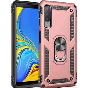 Samsung Galaxy A7 2018 Kılıf Ultra Koruyan Yüzüklü Tank Stand Olan Mıknatıslı Voyotank