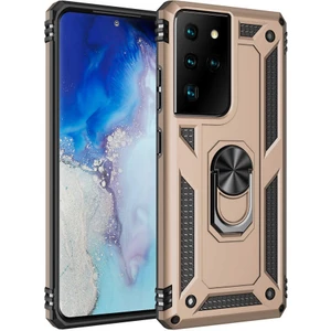 Samsung Galaxy S21 Ultra Kılıf Ultra Koruyan Yüzüklü Tank Stand Olan Mıknatıslı Voyotank